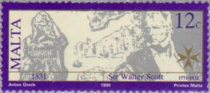 Colnect-131-029-Sir-Walter-Scott-novelist-and-Great-Siege.jpg