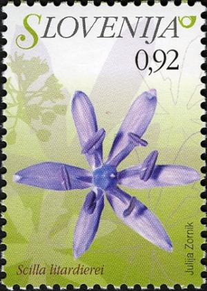 Colnect-712-514-Flowers-of-Slovenia---Scilla-litardierei.jpg