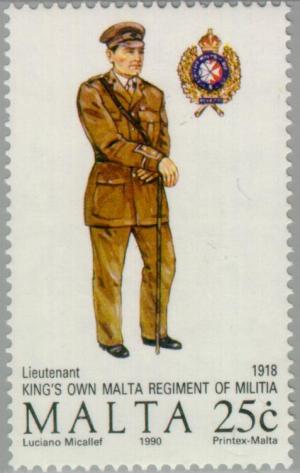 Colnect-131-043-Lieutenant-King--s-Own-Malta-Regiment-of-Militia-1918.jpg