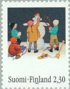 Colnect-160-200-Boy-with-snowman.jpg