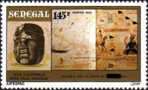 Colnect-2187-468-Olmec-Colossal-Head-and-Map-from-1413.jpg