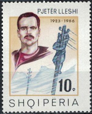 Colnect-5552-420-Pjet%C3%ABr-Lleshi-1923-1966-Albanian-hero.jpg