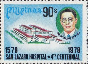 Colnect-2918-027-San-Lazaro-hospital-and-Dr-Catalino-Gavino.jpg