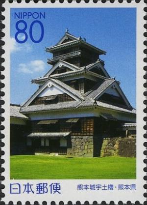 Colnect-3998-959-Kumamoto-Castle-in-Summer---Uto-Turret.jpg
