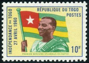 Colnect-1649-975-Prime-minister-Sylvanus-Olympio-and-Togo-Flag.jpg