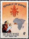 Colnect-5440-333-Papal-coat-of-arms--Pope-Paul-VI-and-map-of-Africa.jpg