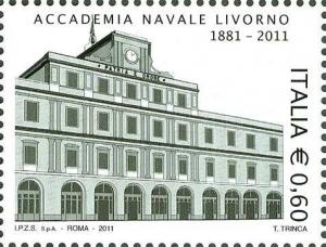 Colnect-1090-073-150th-anniversary-italian-navy_Naval-accademy-Livorno.jpg