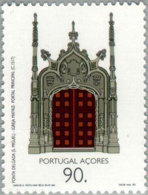 Colnect-186-907-Main-door-Ponta-Delgada-Church-Sao-Miguel.jpg