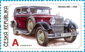 Colnect-1762-364-V-aacute-clav-Zapadl-iacute-k---Czech-Cars----Scaron-koda-860-1930.jpg