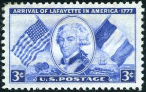 Colnect-4840-338-Marquis-de-Lafayette-Flags-Cannon-and-Landing-Party.jpg