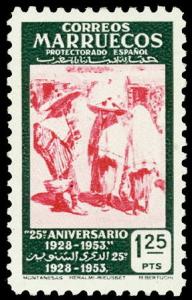 Colnect-1635-883-25Th-anniversary-of-the-first-Moroccan-stampHighlanders.jpg
