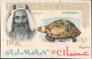 Colnect-3873-159-Sheik-Rashid-and-Spur-thighed-Tortoise-Testudo-graeca.jpg
