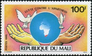 Colnect-2223-519-Peace-doves-hands-map-of-Africa.jpg