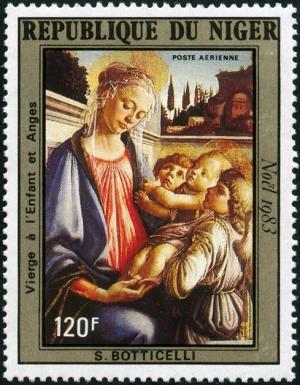Colnect-997-729-Christmas----quot-Madonna-with-Child-and-Angels-quot--by-Botticelli.jpg