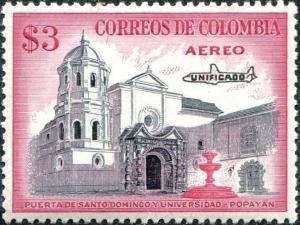 Colnect-4162-942-Church-of-St-Dominic-and-University-Popayan-Overprinted.jpg