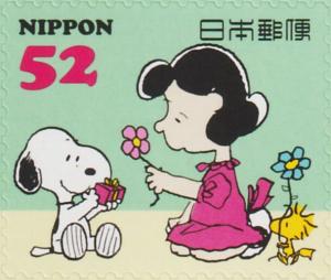 Colnect-6262-773-Snoopy-Lucy-and-Woodstock-with-Flowers.jpg