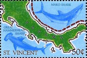 Colnect-5572-224-Panama-great-hammerhead-and-mako-sharks.jpg