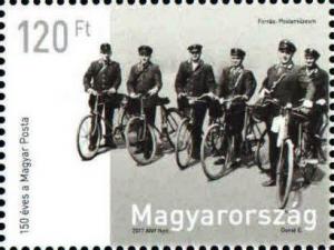 Colnect-4050-019-Postmen-setting-off-on-their-rounds-by-Csepel-bicycle.jpg
