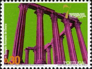 Colnect-579-421-Seven-Wonders-of-Portugal---Roman-Temple-Evora.jpg