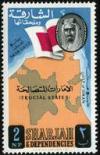 Colnect-2073-583-Sheik-Saqr-bin-Sultan-al-Qasimi-Flag-and-Map.jpg