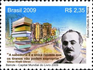 Colnect-447-572-Khalil-Gibran-with-Books-and-Tower-Blocks.jpg