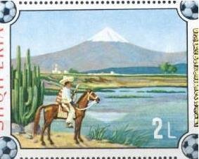 Colnect-1429-048-Mexican-rider-and-volcano-Popocatepetl.jpg