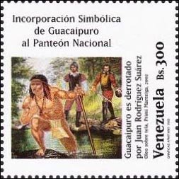 Colnect-5033-783-Guacaipuro-is-defeated-by-Juan-Rodriguez-Suarez.jpg