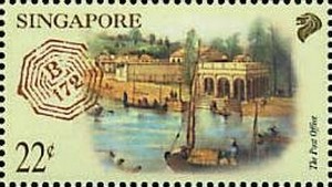 Colnect-1425-828-Post-Office-on-Singapore-River.jpg