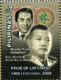 Colnect-2874-839-Gen-Vicente-Lim-WW-II-Hero-and-Senator-Roseller-T-Lim.jpg