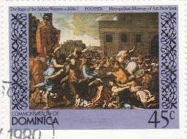 Colnect-2259-335-Rape-of-the-Sabine-Woman-Poussin.jpg