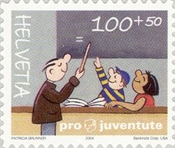 Colnect-529-461-Pro-Juventute--Teacher-and-pupils.jpg