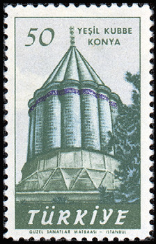Colnect-2363-884-Green-Dome-Tomb-of-Mevlana-at-Konya.jpg