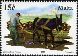 Colnect-657-614-Mule-pulling-traditional-wooden-plough.jpg