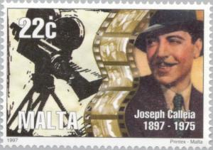 Colnect-131-262-Joseph-Calleia-and-film-camera.jpg