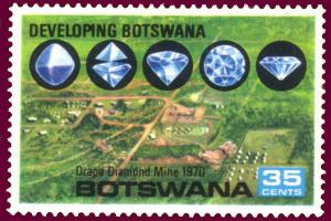 Colnect-1299-334-Orapa-diamond-mine-and-diamonds.jpg