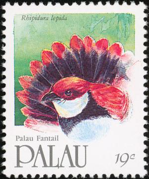 Colnect-1638-010-Palau-Fantail-Rhipidura-lepida.jpg