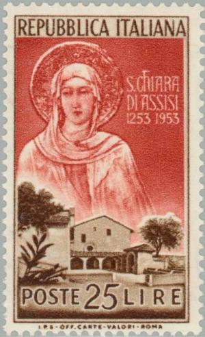 Colnect-169-126-Portrait-of-Clare-and-convent-of-San-Damiano-Assisi.jpg