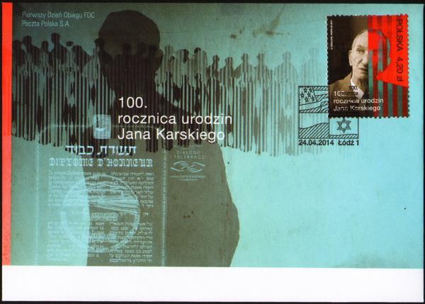 Colnect-3366-730-100th-anniversary-of-the-birth-of-Jan-Karski.jpg