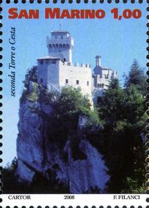 Colnect-712-573-San-Marino---Historic-Centre-and-Mount-Titano-on-the-UNESCO.jpg