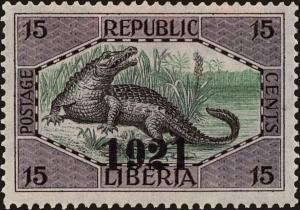 Colnect-5267-163-Nile-Crocodile-Crocodylus-niloticus---Overprint-1921.jpg