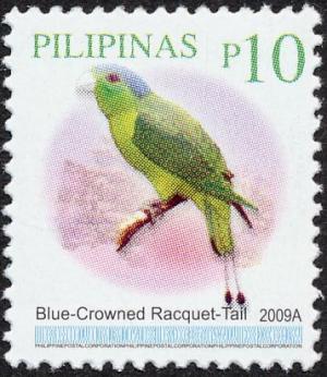 Colnect-2875-328-Blue-crowned-Racquet-tail-Prioniturus-discurus.jpg