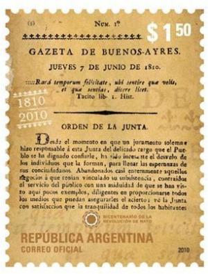 Colnect-664-507-200th-Anniversary-of-creation-the-Gazeta-de-Buenos-Ayres.jpg