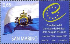 Colnect-994-867-San-Marino--s-Presidency-of-the-Council-of-Europe-Committee.jpg