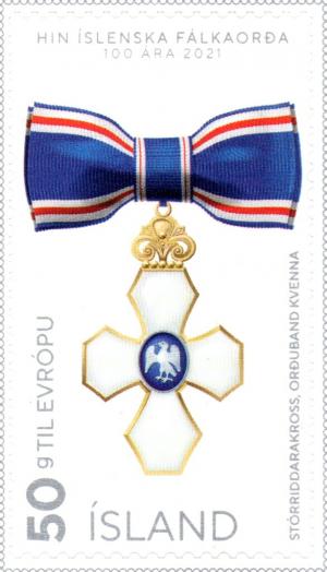 Colnect-7544-710-Icelandic-Order-of-the-Falcon-Centenary.jpg