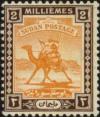Colnect-1870-613-Postman-with-Dromedary-Camelus-dromedarius.jpg