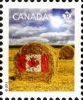 Colnect-2416-674-Flag-on-hay-bale.jpg