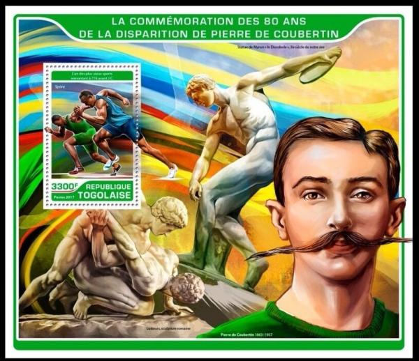 Colnect-6148-170-80th-Anniversary-of-the-Death-of-Pierre-de-Coubertin.jpg