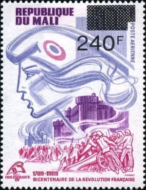 Colnect-2527-103-Symbolic-Woman-s-Head-and-Storming-of-the-Bastille.jpg