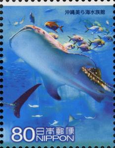 Colnect-4055-744-Whale-Shark-Rhincodon-Typus-Different-Fish.jpg