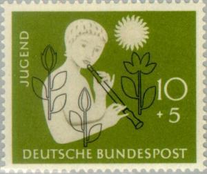 Colnect-152-227-Girl-with-flute-sun-flowers.jpg